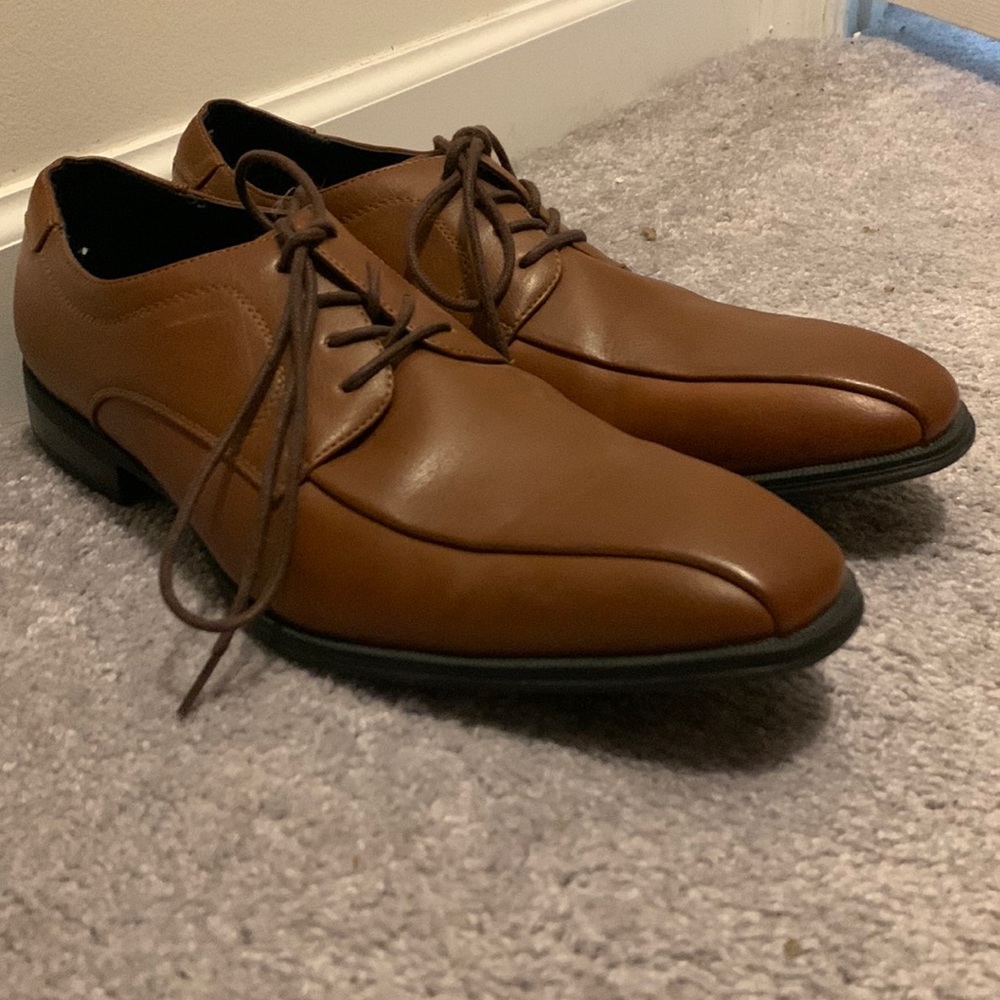 Alfani Size 8.5 Tan Brown Dress Shoes